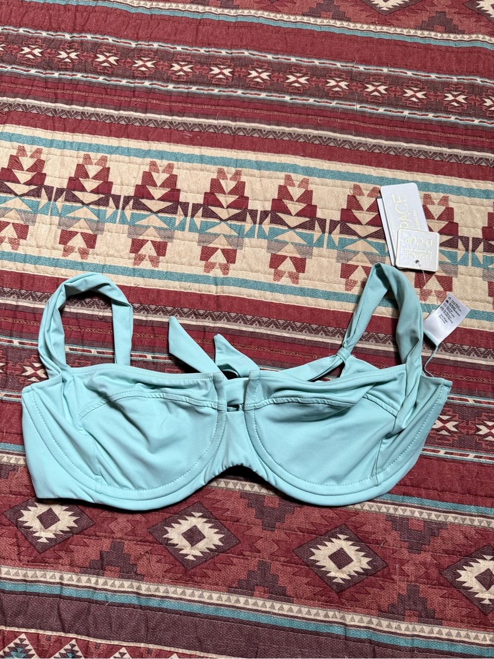 NWT l*space Light Aqua Underwire Bikini Top